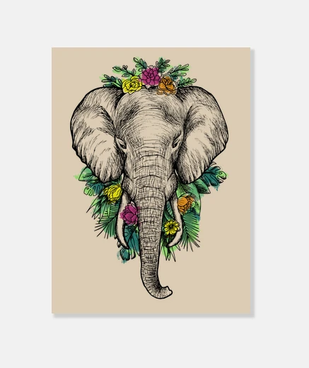 Tableau toile elephabulous