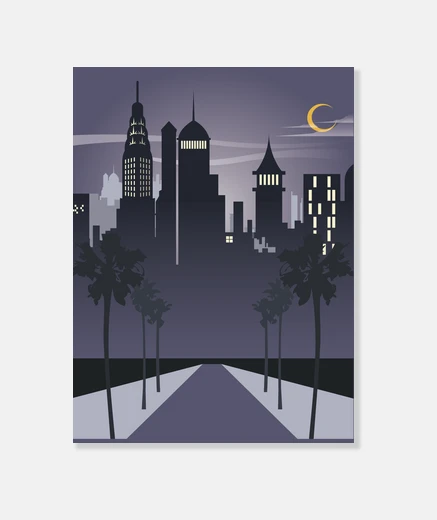 Tableau toile oeuvre new york retro night