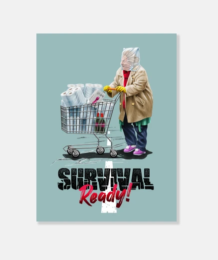 Tableau toile préparée pour la survie