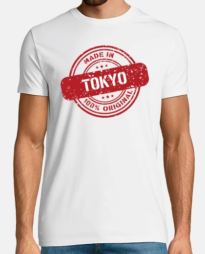 Tee-shirt tokyo fait dans la ville rouge 000002