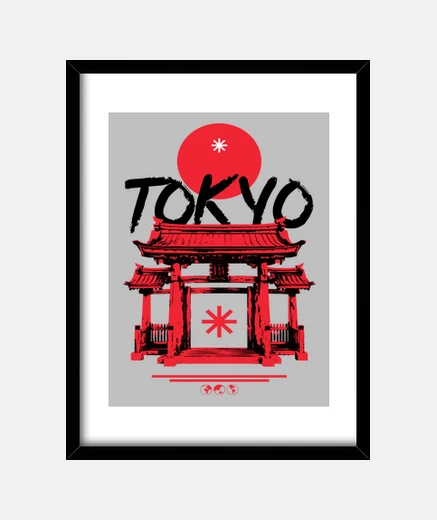 Framed tokyo japanese torii arch