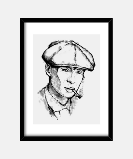 Cadre Tommy Shelby portrait d39un gangster