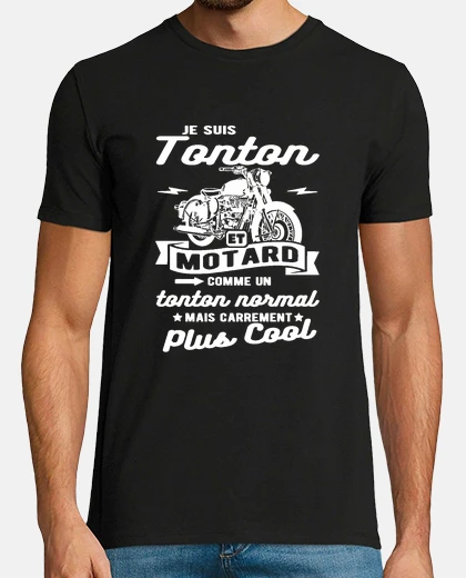 Tee-shirt tonton et motard humour