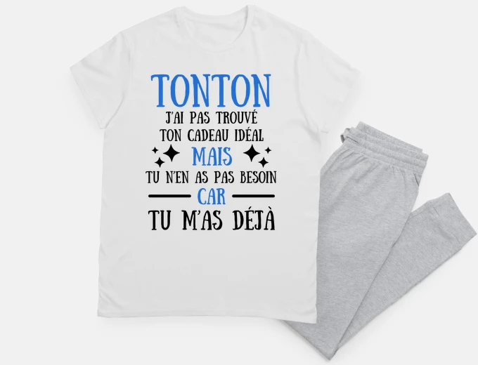 Pyjama Tonton Neveu Idée Cadeau Humour