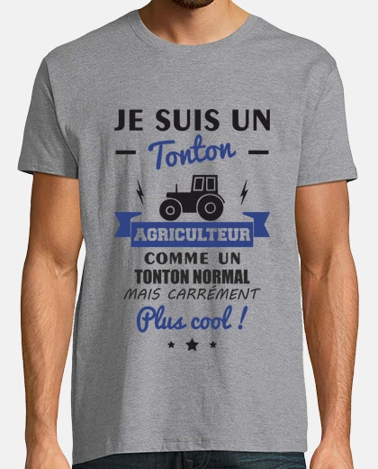 Tee-shirt tonton,agriculteur,tracteur,idée cadeau