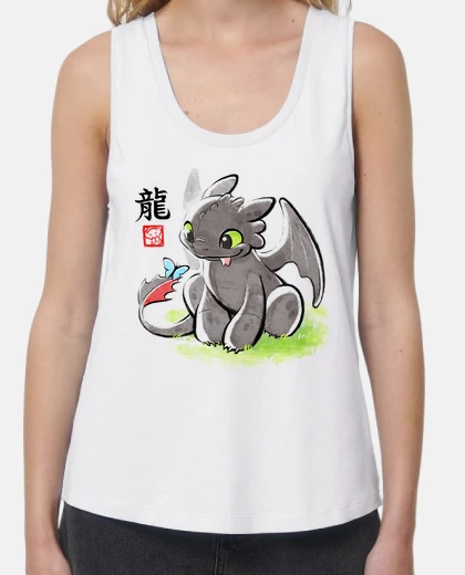 T-shirt toothless dragon - night fury sketch