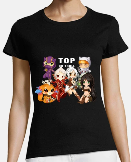 T-shirt top o troll - lega di legends