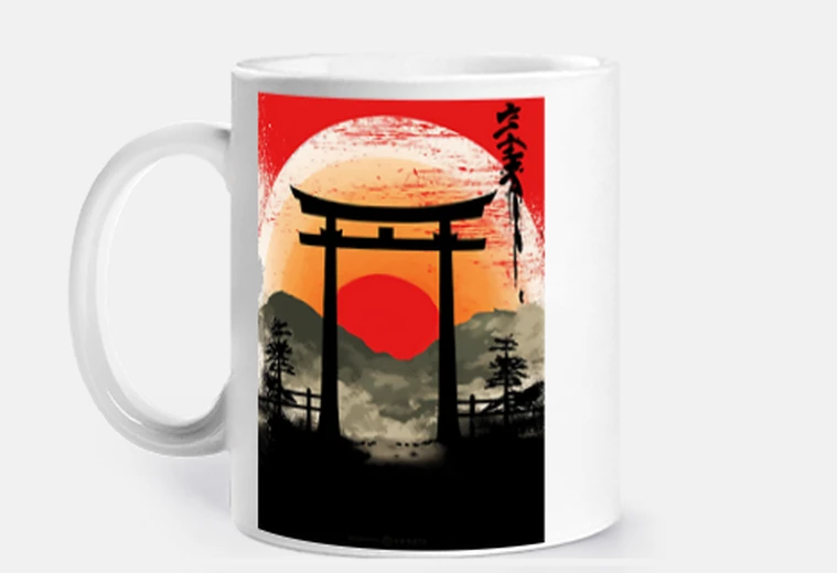 Mug Torii Japon pays du soleil levant tasse café thé fete croissants infusion tisane 