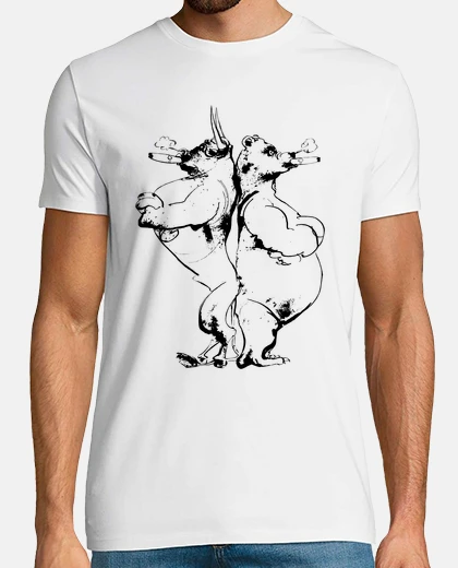 T-shirt toro e orso - il doppio