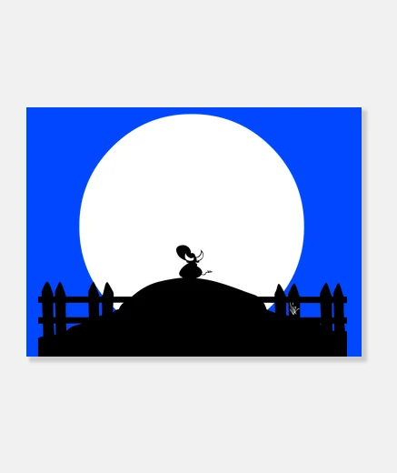Lienzo Toro enamorado de la Luna