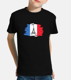 torre eiffel bandera francia hombre