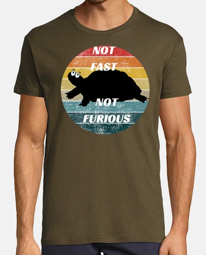 Tee-shirt Tortoise not fast not furious T-shirt homme