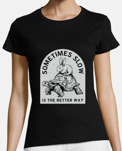 Tee-shirt tortue , lapin , lâcher prise , ralentir, circuits courts ,économie d énergie  