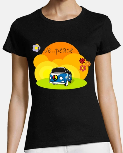 Playera Tostada VW Hippie v.01