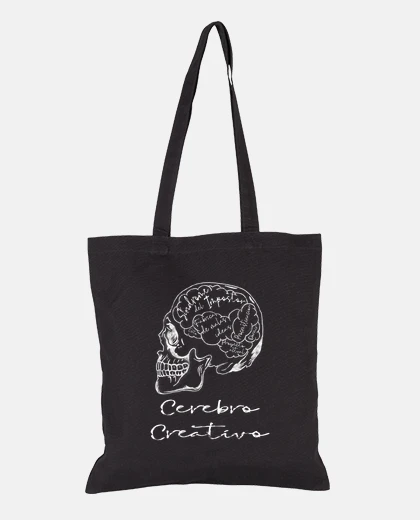 Bag tote bag - creative brain - white