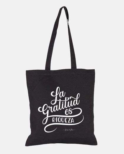 Bolsa Tote bag La gratitud es riqueza