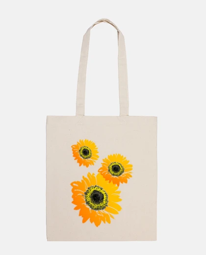 Bag tote bag sunflowers floral composition
