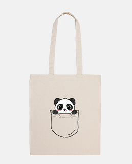 tote bag panda in the pocket