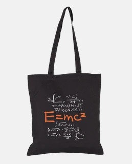 tote bag sac pour femme noir pour maths , physique quantique et theorie de la rel