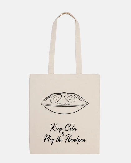 Sac Totebag Keep Calm and Play the Handpan - Noir