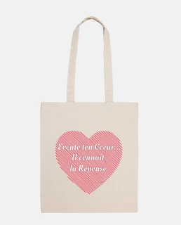 Totebag Ecoute ton Cœur - Rose