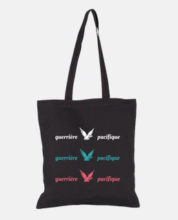 Totebag Guerrière Pacifique - Blanc Bleu Rose