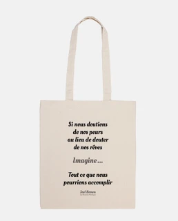 Totebag Imagine, Réaliser nos Rêves - Noir