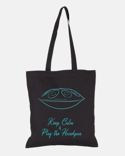 Totebag Keep Calm and Play the Handpan - Bleu Vert