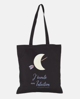 Totebag Lune avec Flèche, mon Intuition