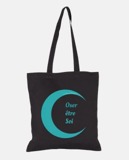 Totebag Oser être Soi - Lune Bleu Vert
