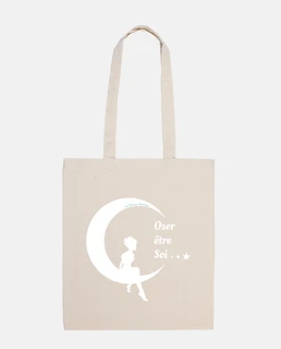 Totebag Oser être Soi - Lune et Fée - Blanc