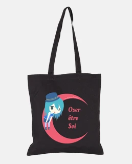 Totebag Oser être Soi - Lune et Nana Manga - Rose