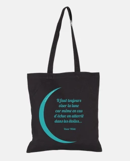 Totebag Viser la Lune - Bleu Vert