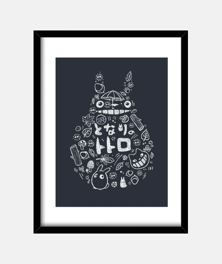 Cuadro Totoro Forest - Ghibli shape