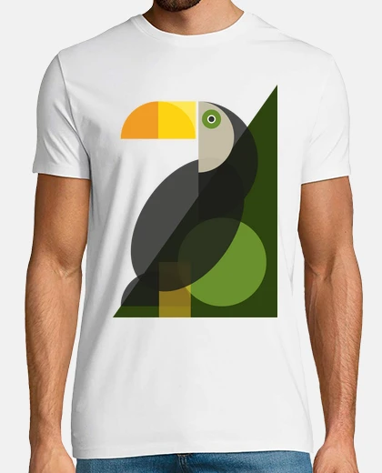 T-shirt toucan. t-shirt da uomo