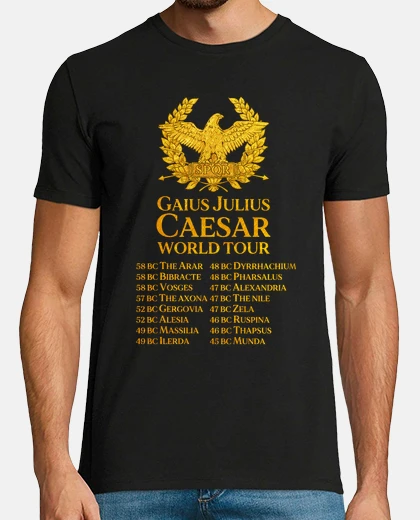 T-shirt tour concerti tour world impero romano spqr giulio cesare roma