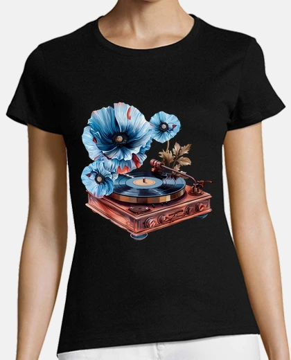 Tee-shirt tourne disque coquelicot