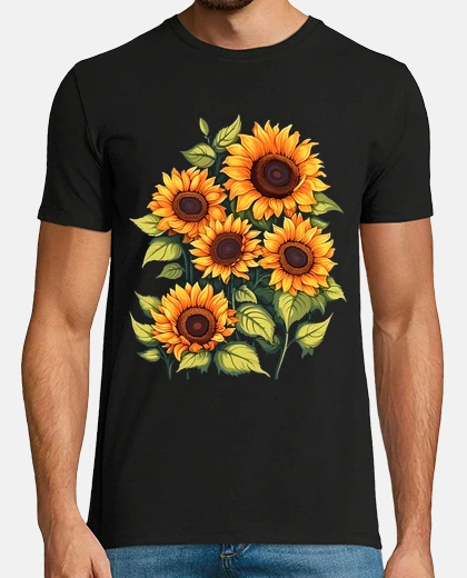 Tee-shirt tournesols fleurs tournesol cadeau fête des pères