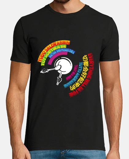 Tee-shirt tout ira bien noir