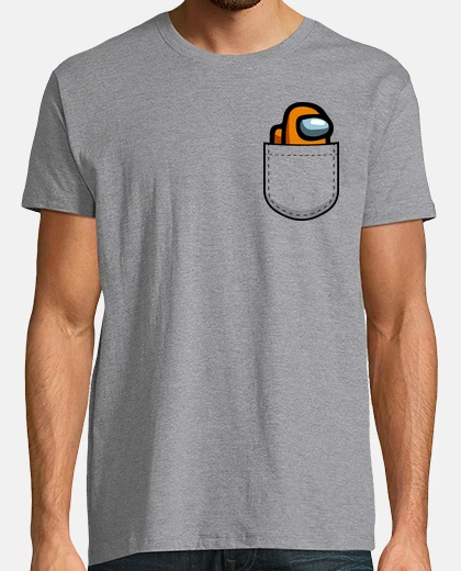 T-shirt tra noi tascabile arancione