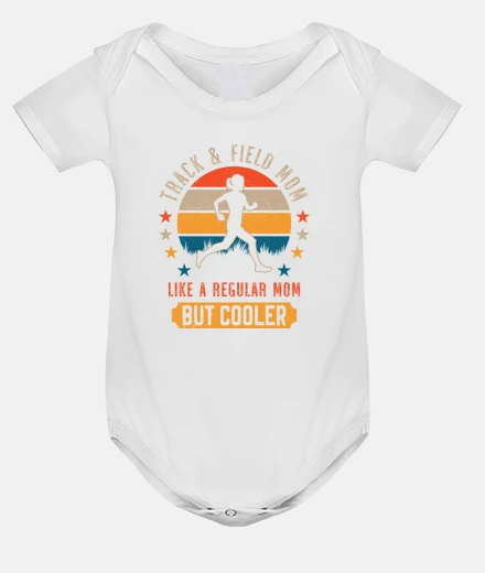 Children's track and field mom running girl