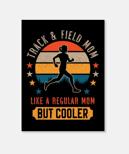 Wall track and field mom running girl