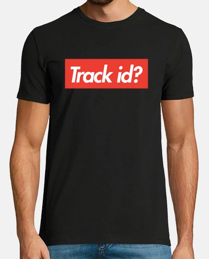 Camiseta Track Id Suprimo Hombre, manga corta, negra, calidad extra