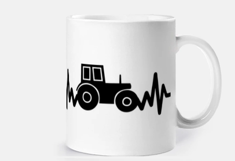 Cup tractor is life farmer