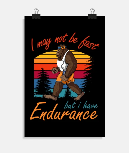Poster Trail Running Bigfoot Ultra Runner