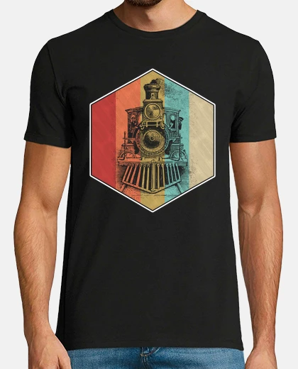 Tee-shirt train vintage locomotive à vapeur train rétro trainspotting