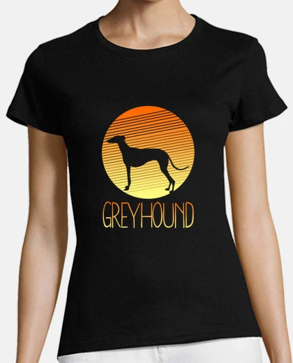 T-shirt tramonto del levriero di desatikha arts