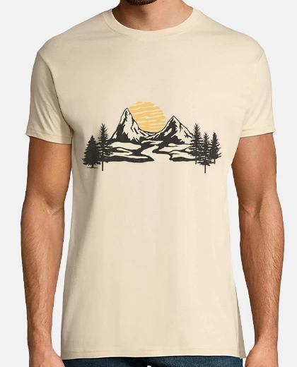 T-shirt tramonto in montagna