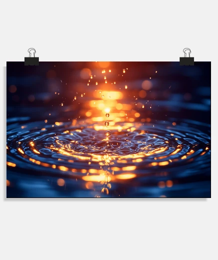 Poster tranquille e pacifiche gocce d39acqua