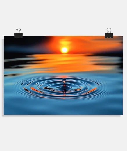 Poster tranquille e pacifiche gocce d39acqua